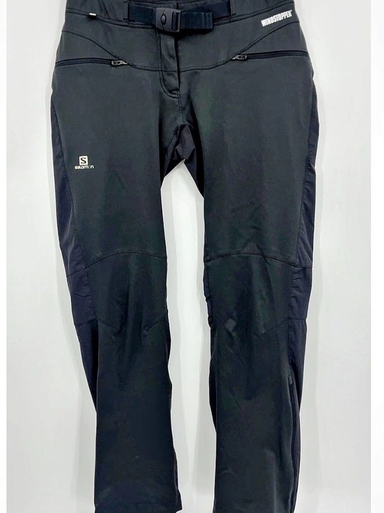 Salomon Pants - Salomon Windstopper Pants Black Outdoor Hiking Ski Trousers Cargo Pockets Sz 8